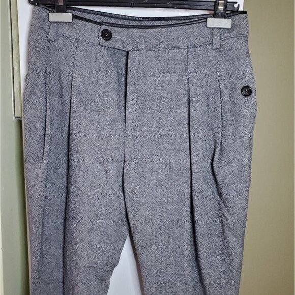 ❤️ 3 For $35 Boy by Band of Outsiders tweed leather trousers tapered pants 0 - Picture 4 of 10